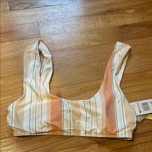 Roxy Multicolor Striped Bikini Top